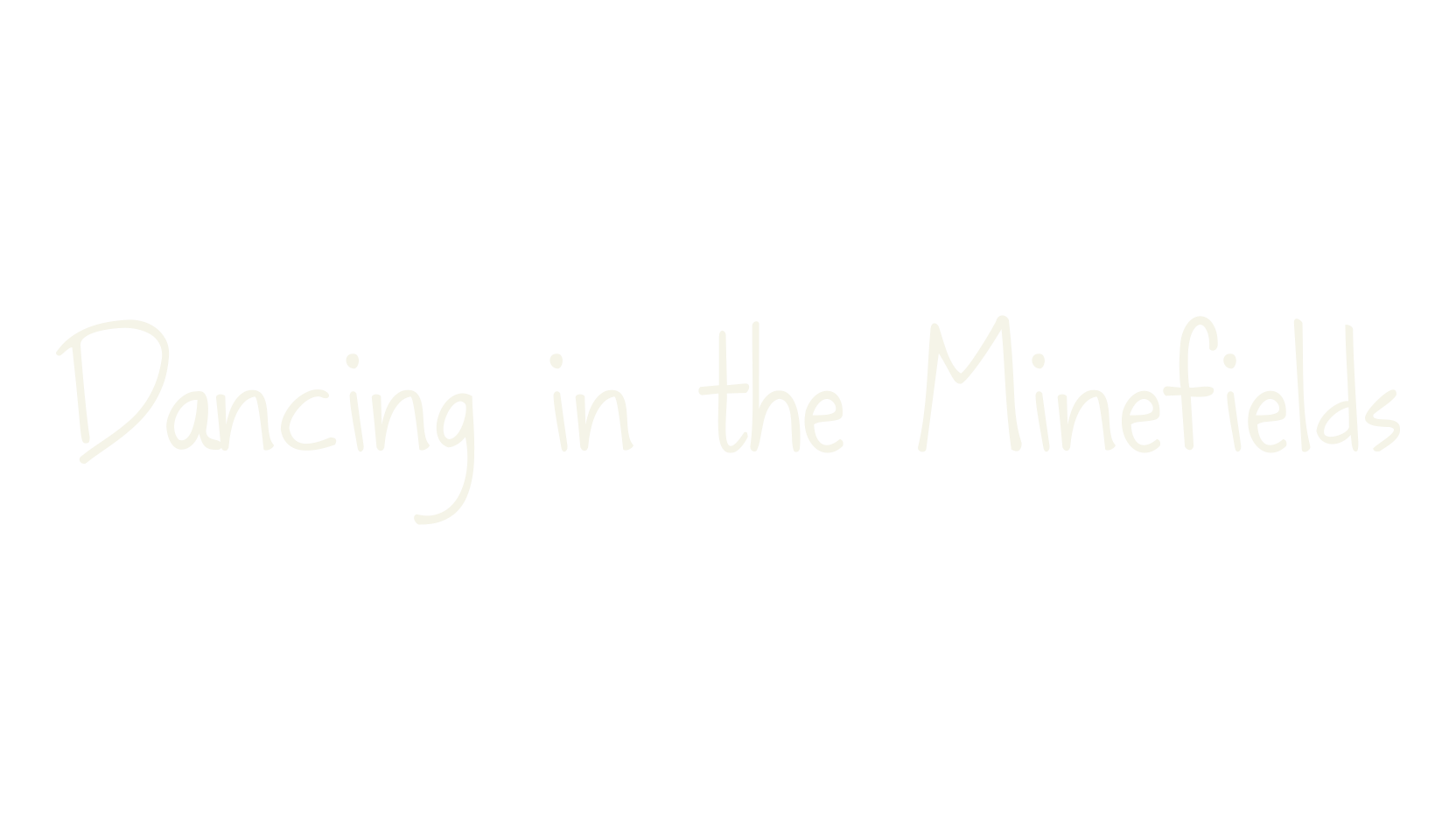 Dancing in the Minefields, handwritten font preview