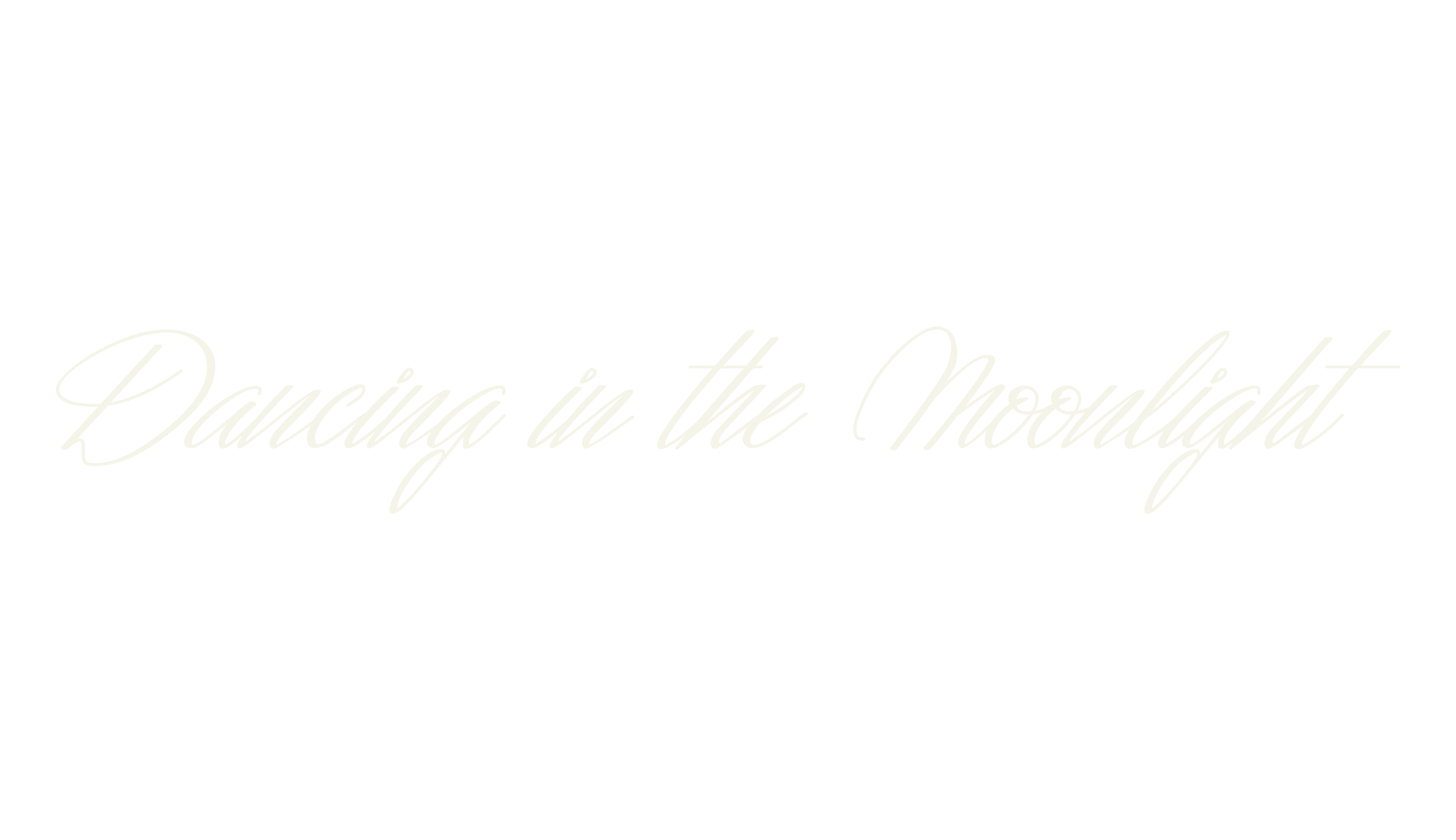 Dancing in the Moonlight, calligraphy font preview