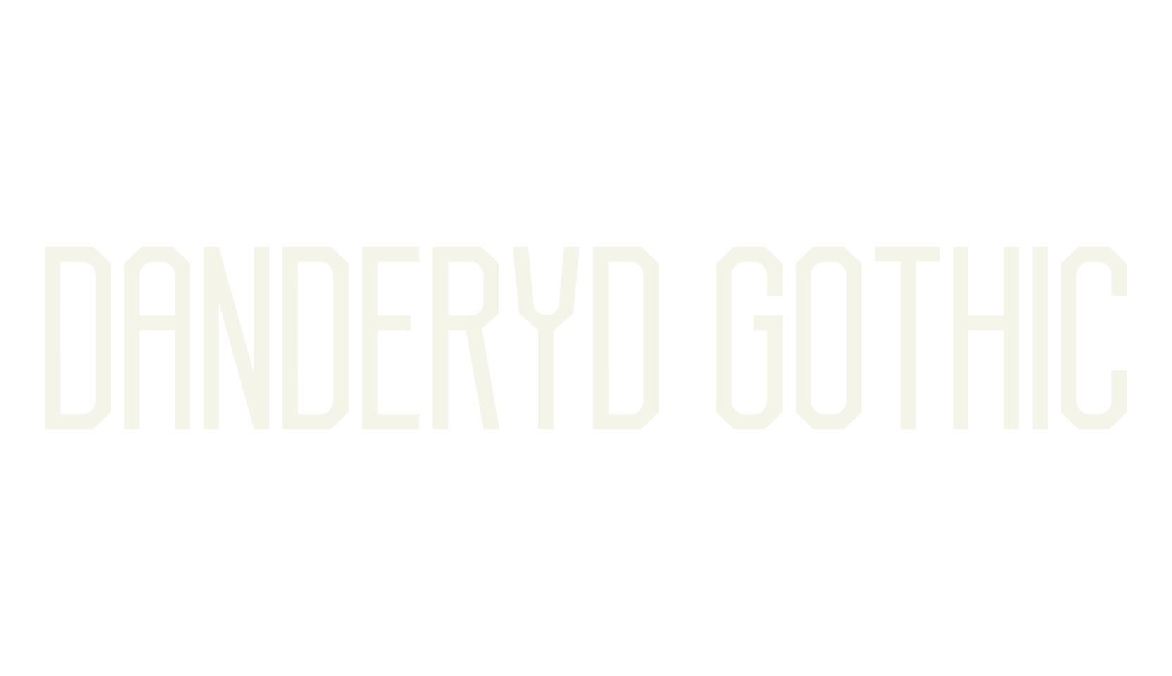 Danderyd Gothic, baseball font preview