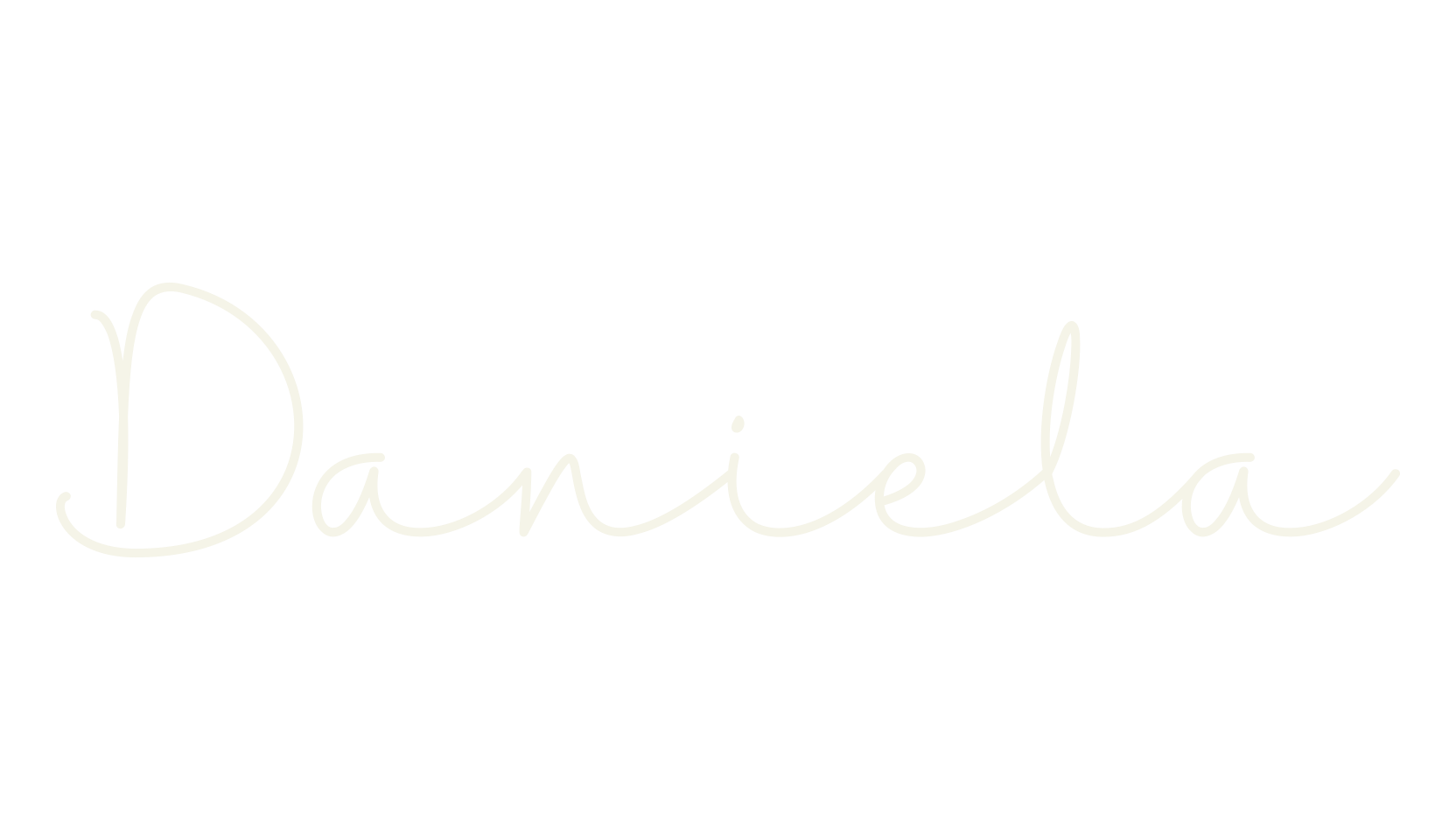Daniela, cursive font preview