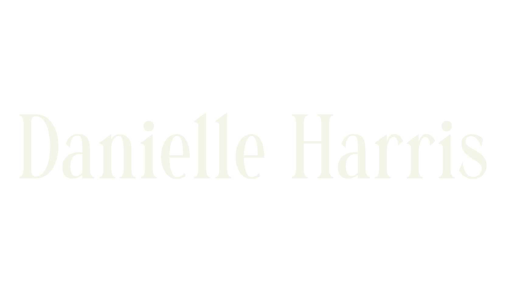 Danielle Harris, serif font preview