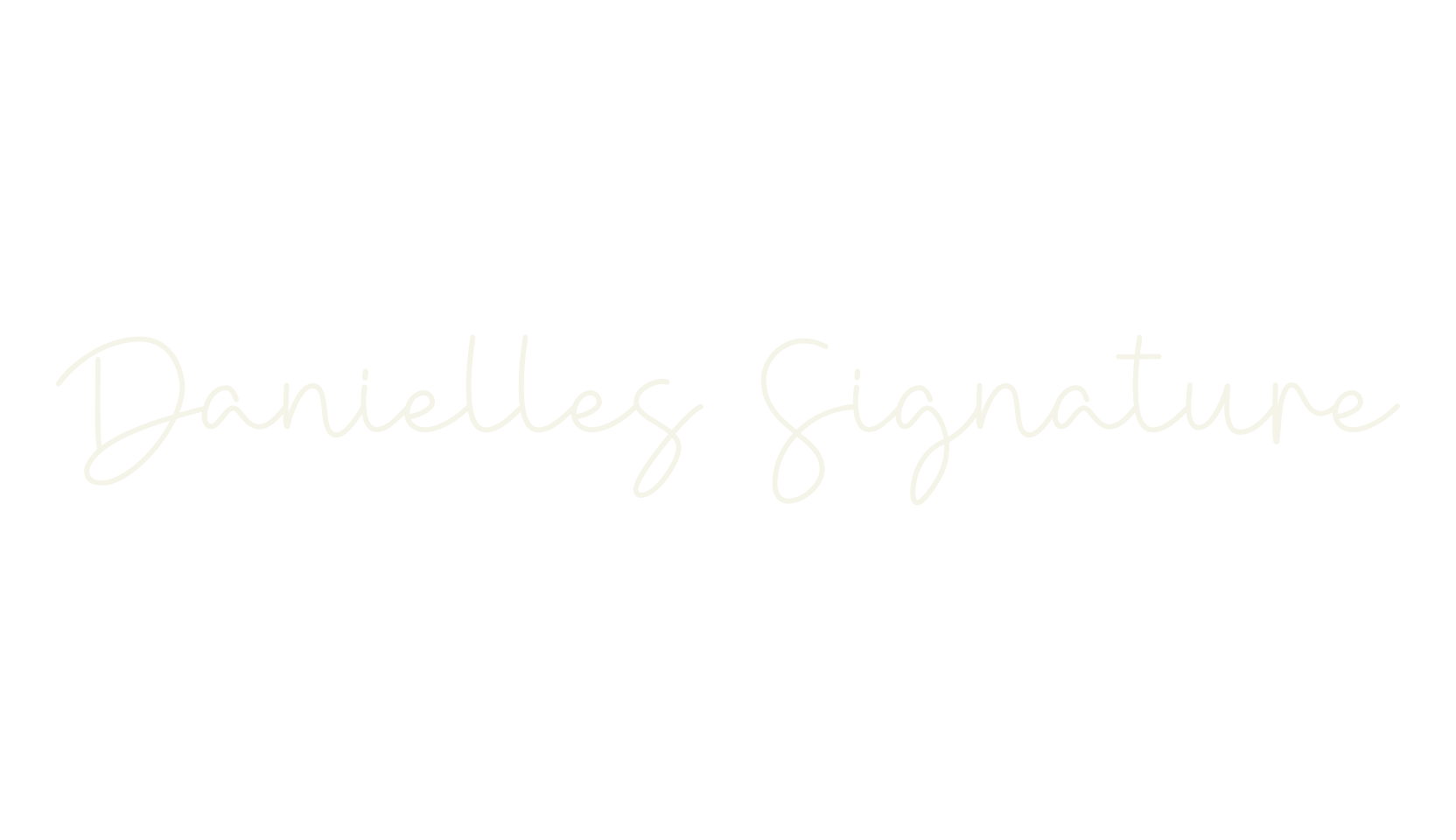 Danielles Signature, cursive font preview