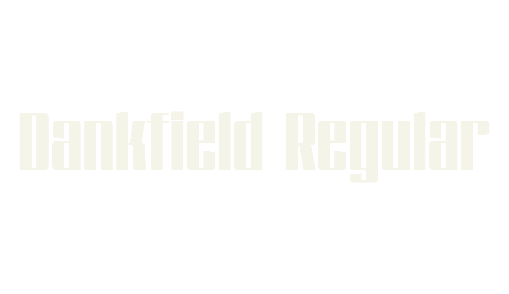 Dankfield Regular, sans font preview