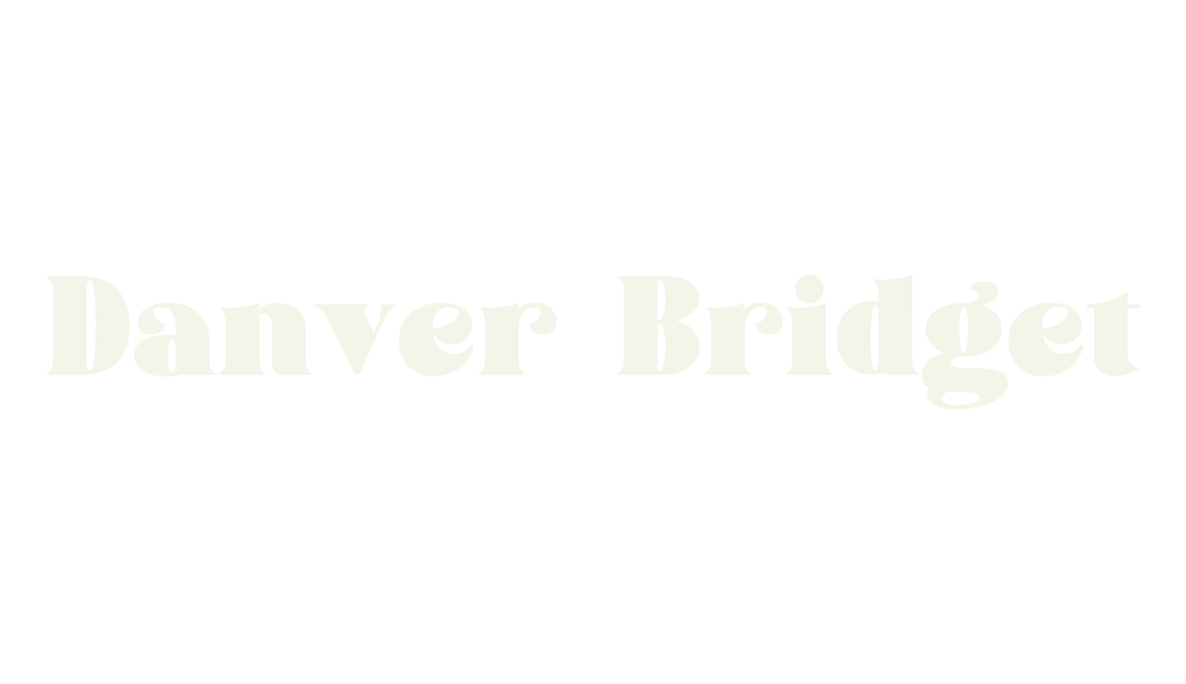 Danver Bridget, serif font preview