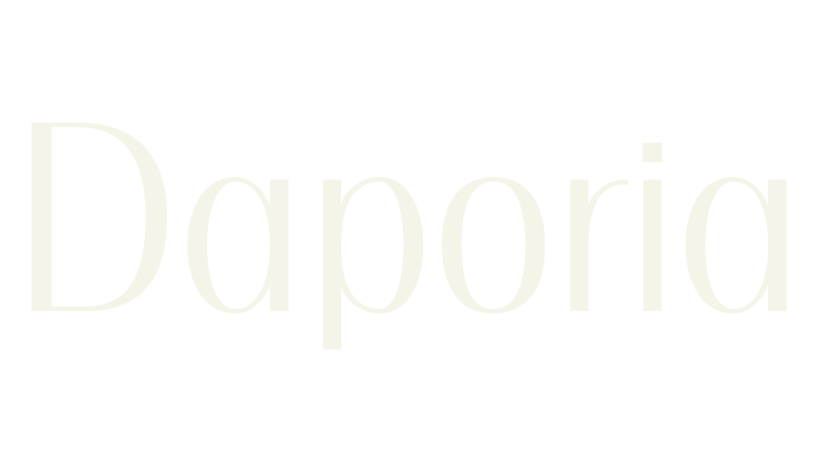 Daporia, modern font preview