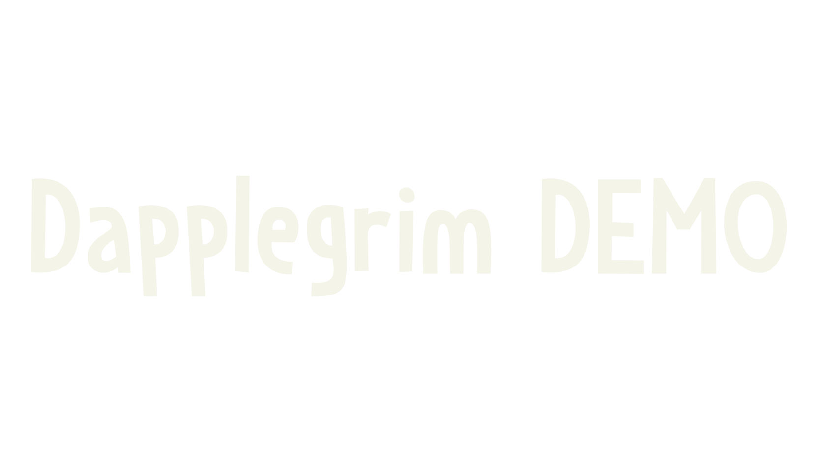 Dapplegrim DEMO, display market font preview