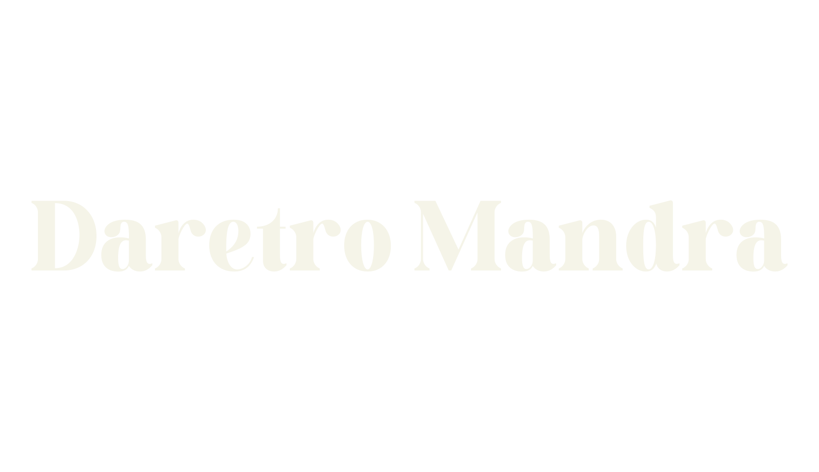 Daretro Mandra, serif font preview