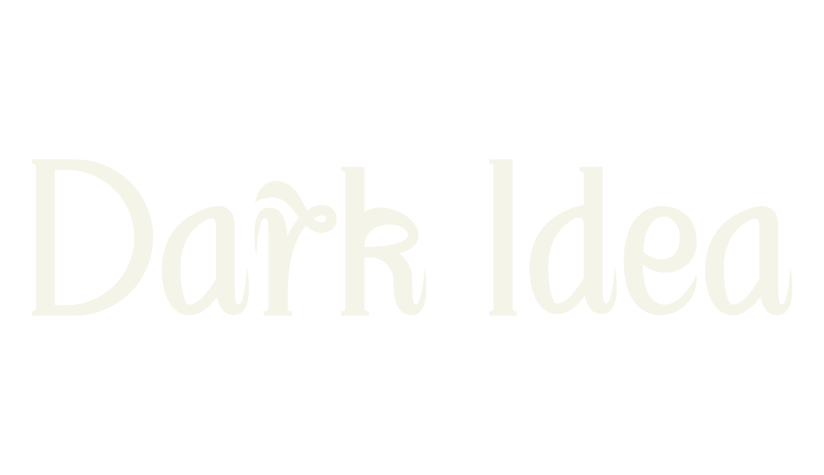 Dark Idea, cafe font preview