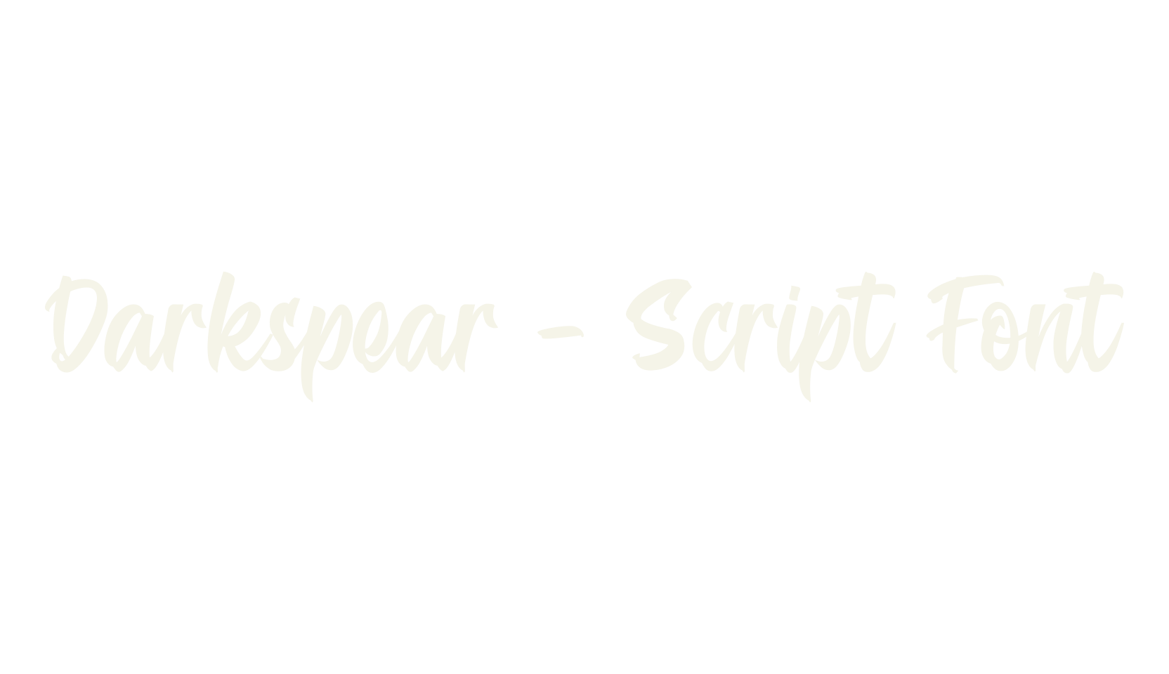 Darkspear - Script Font, script font preview