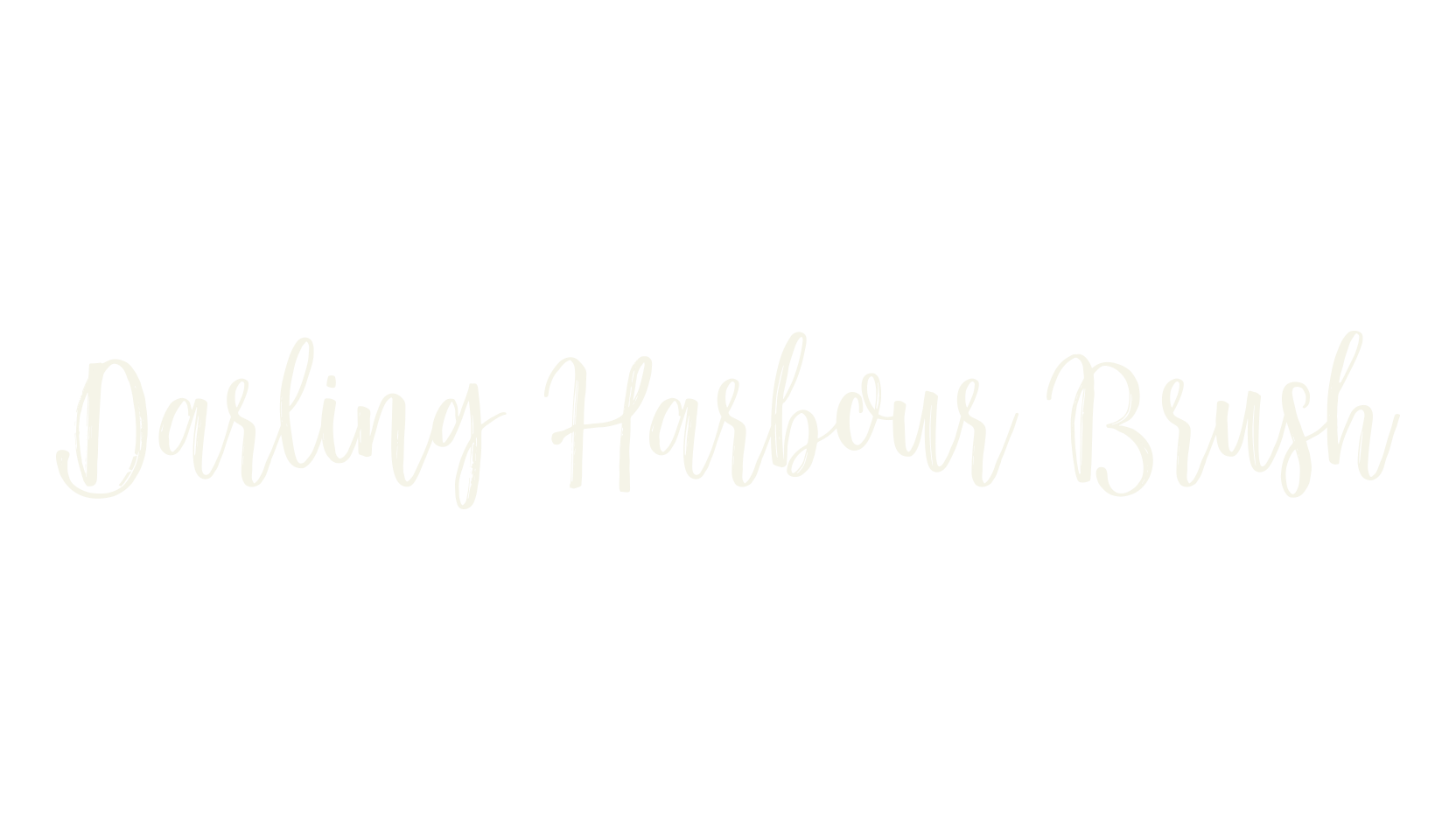 Darling Harbour Brush, brush font preview