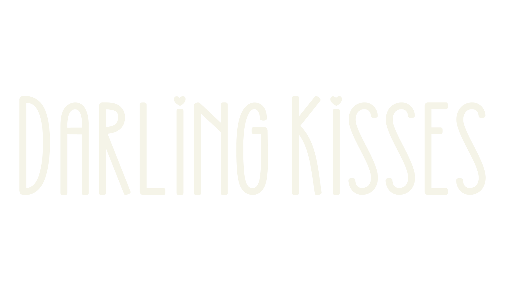 Darling Kisses, tall font preview