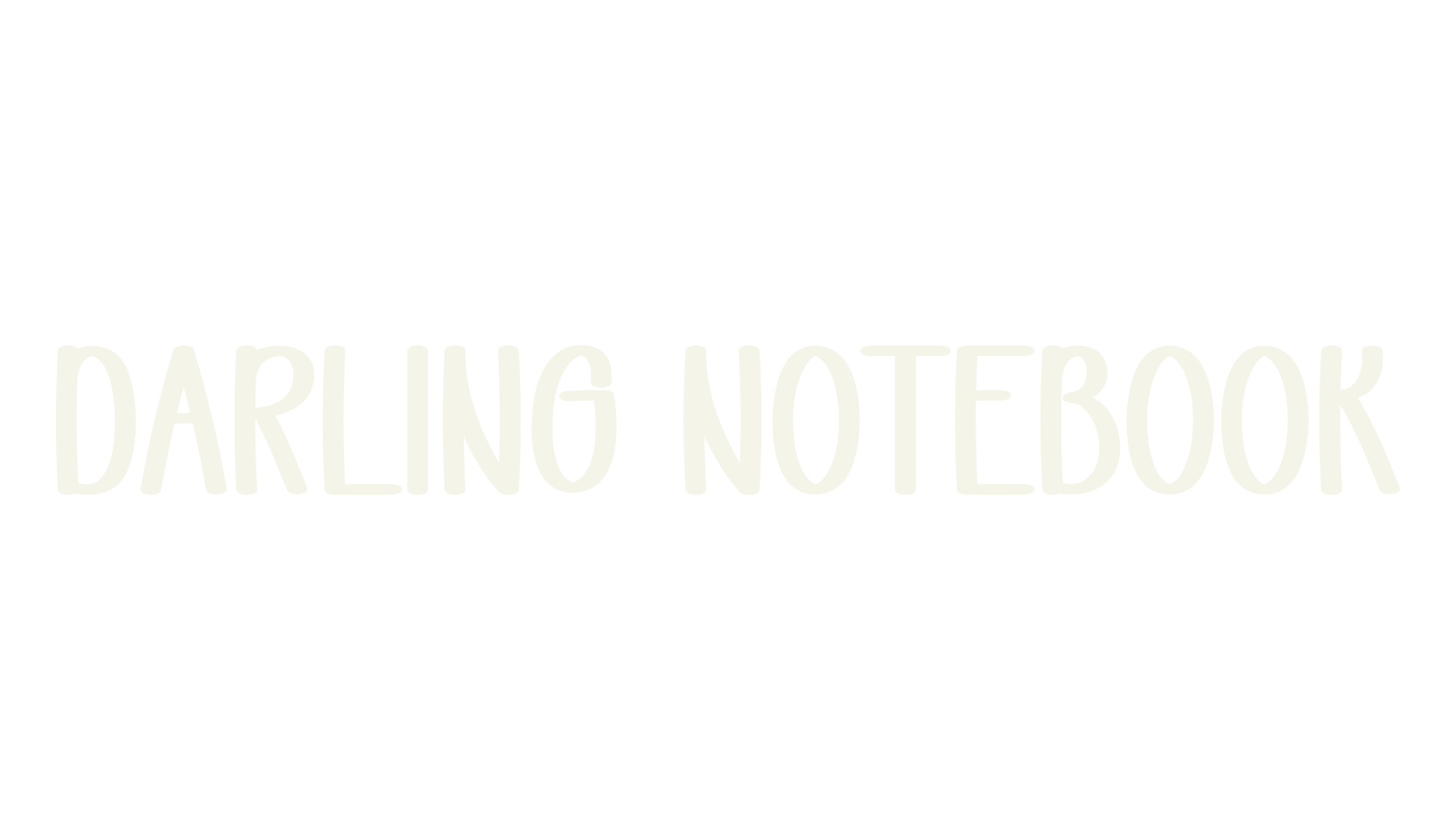 Darling Notebook, handwritten font preview