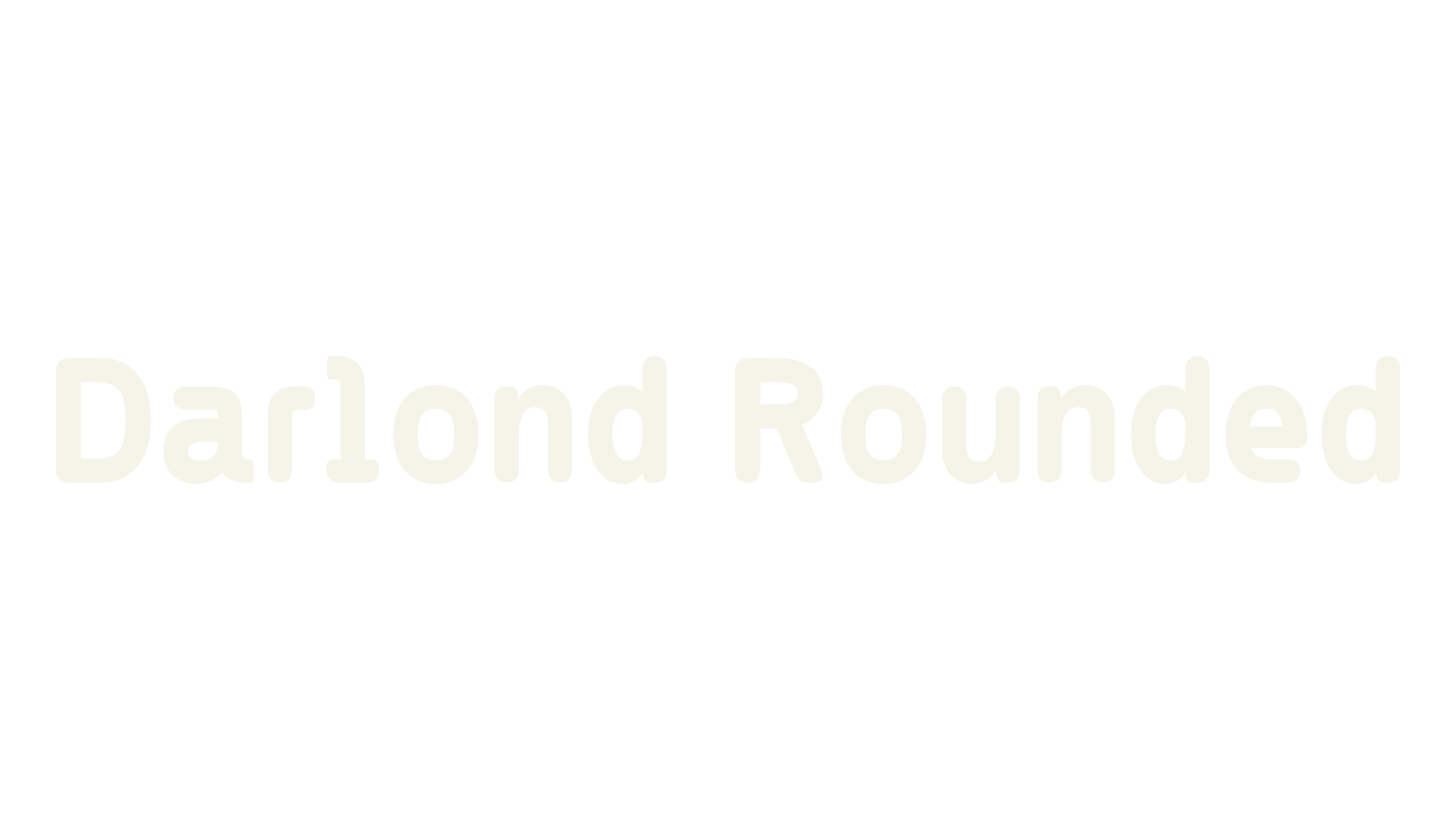 Darlond Rounded, rounded font preview