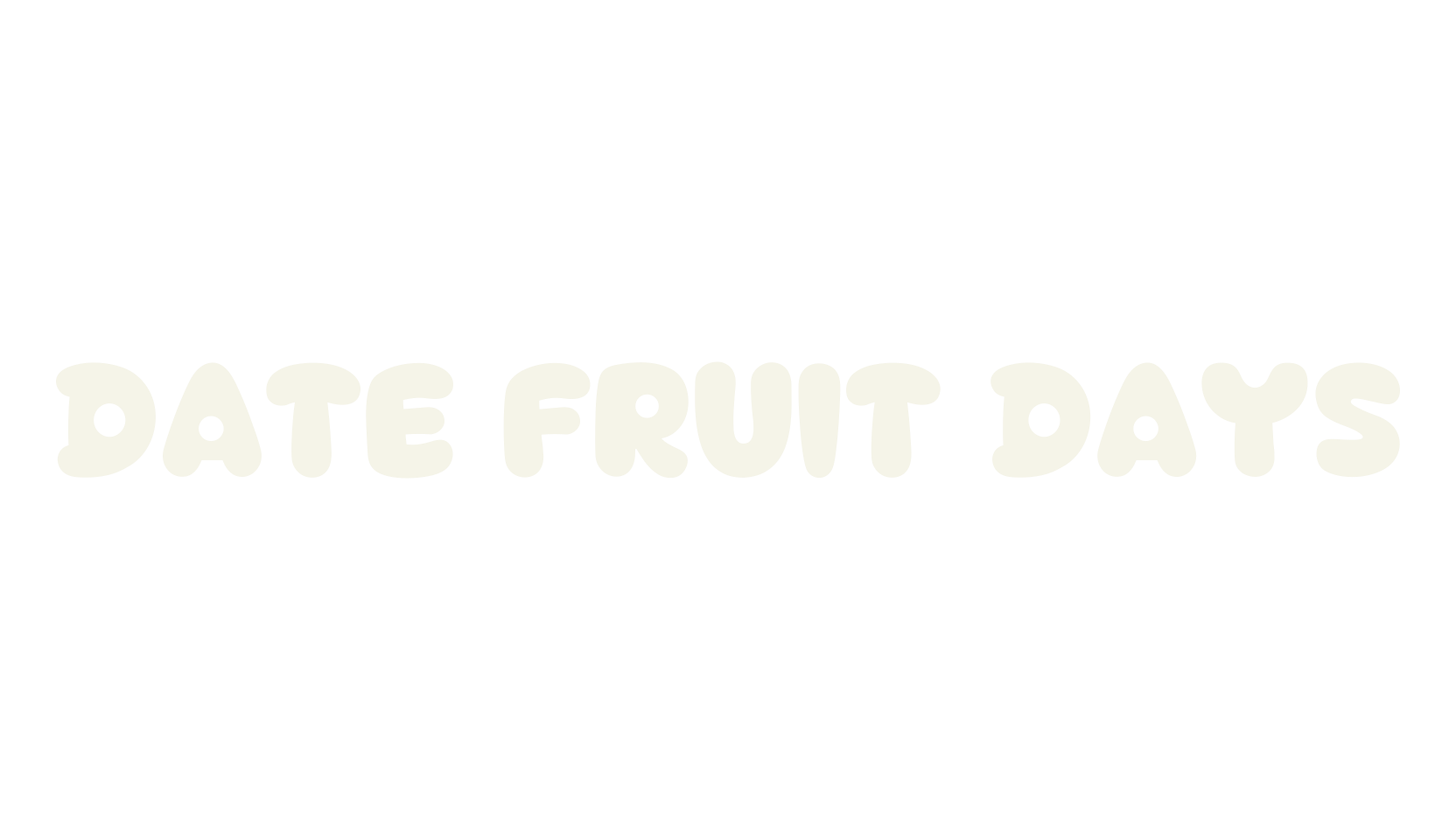 Date Fruit Days, display market font preview