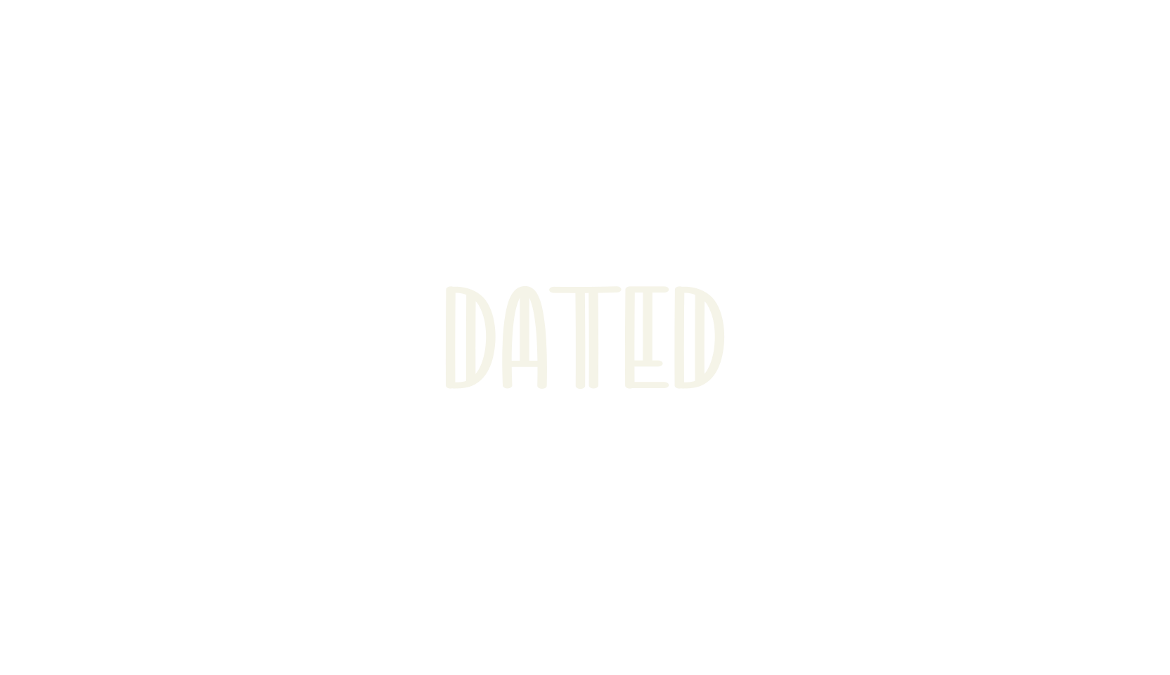 Dated, script font preview