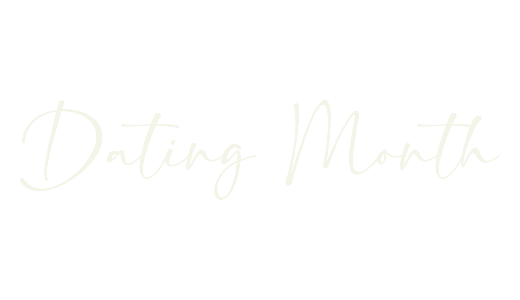 Dating Month, romantic font preview