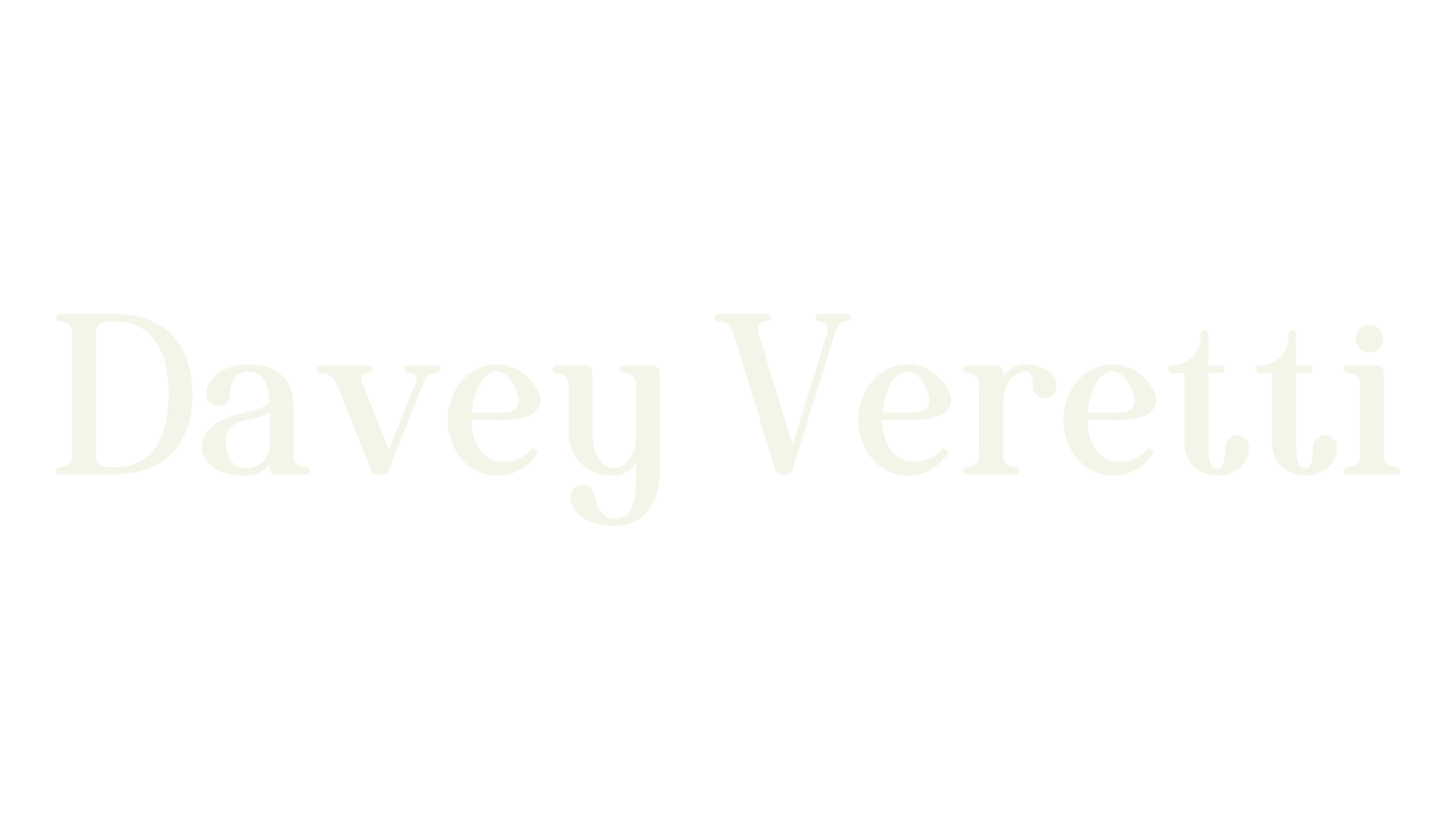 Davey Veretti, serif font preview