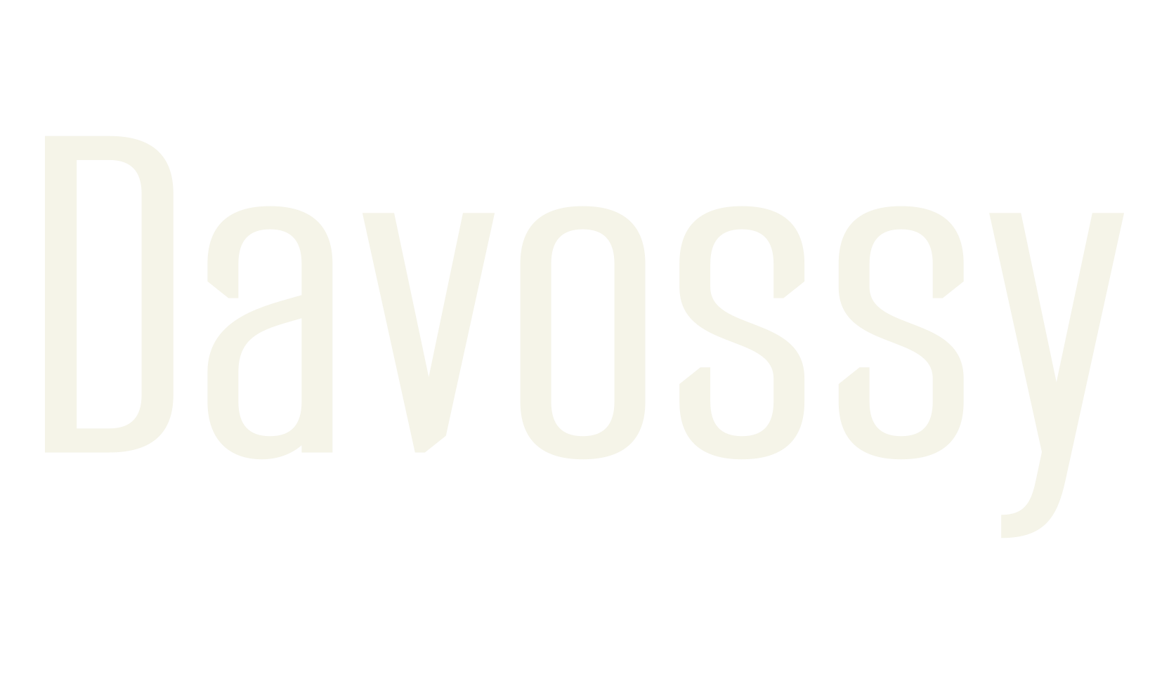 Davossy, condensed font preview