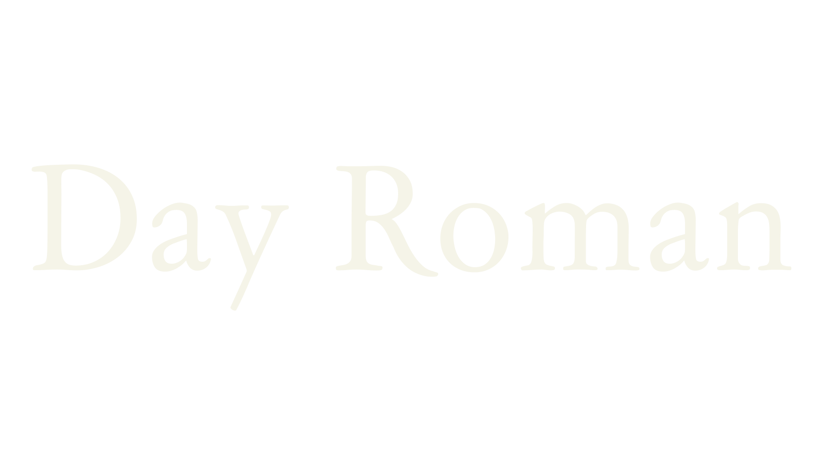 Day Roman, serif font preview