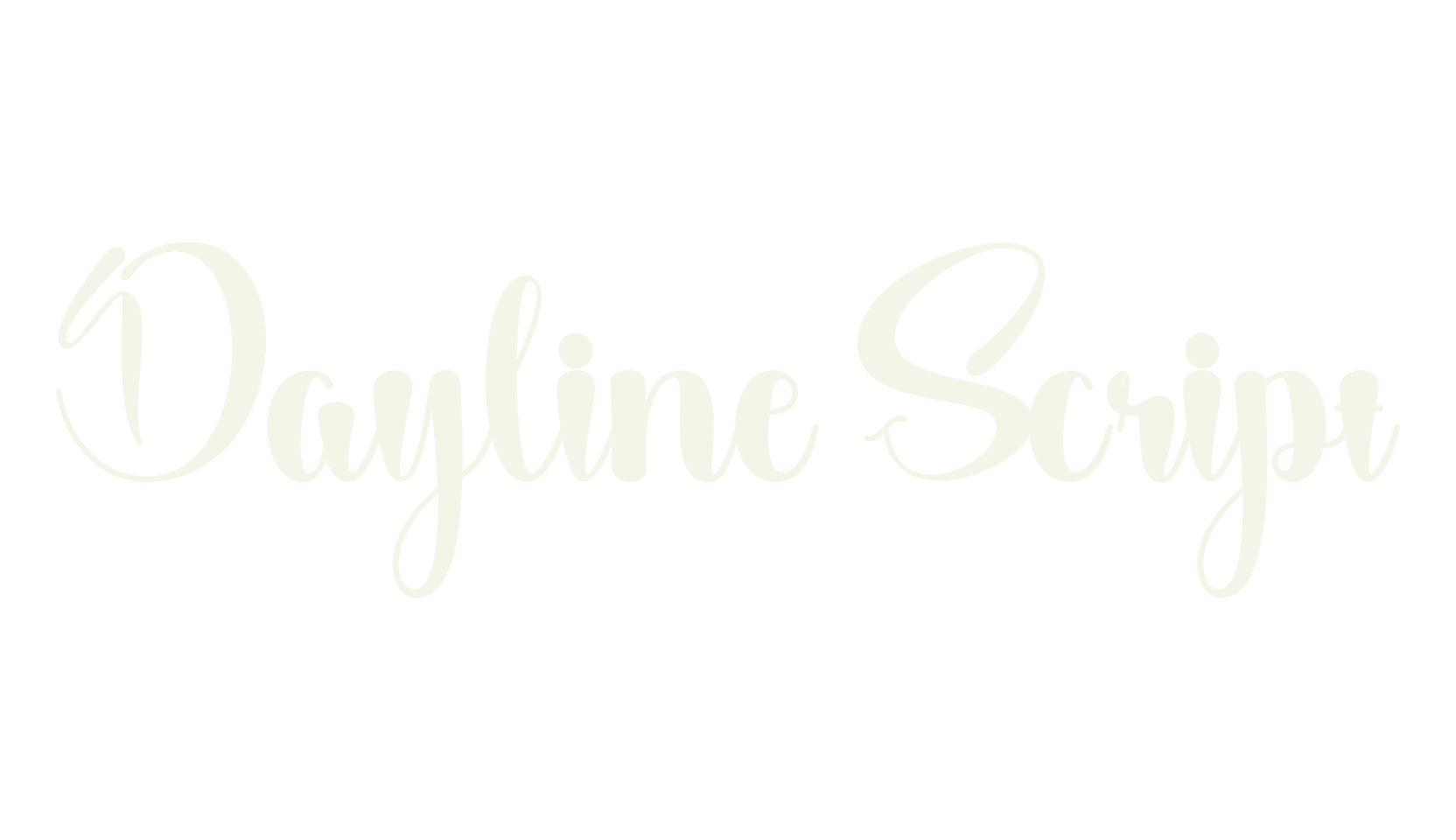 Dayline Script, fancy font preview