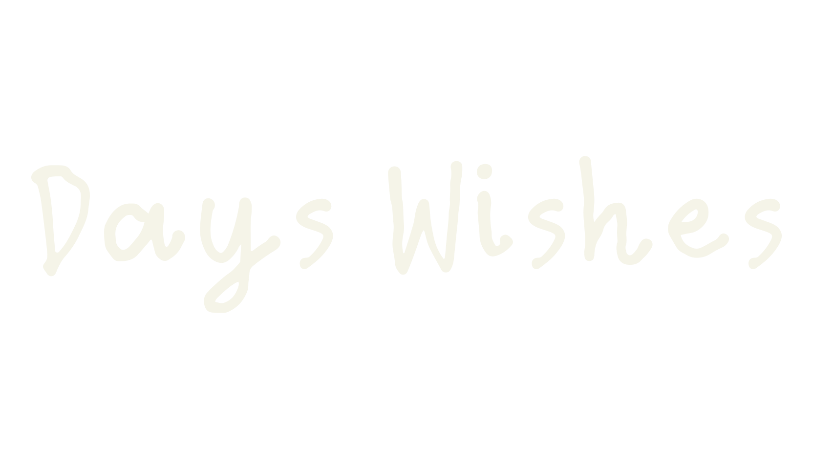 Days Wishes, hand drawn font preview