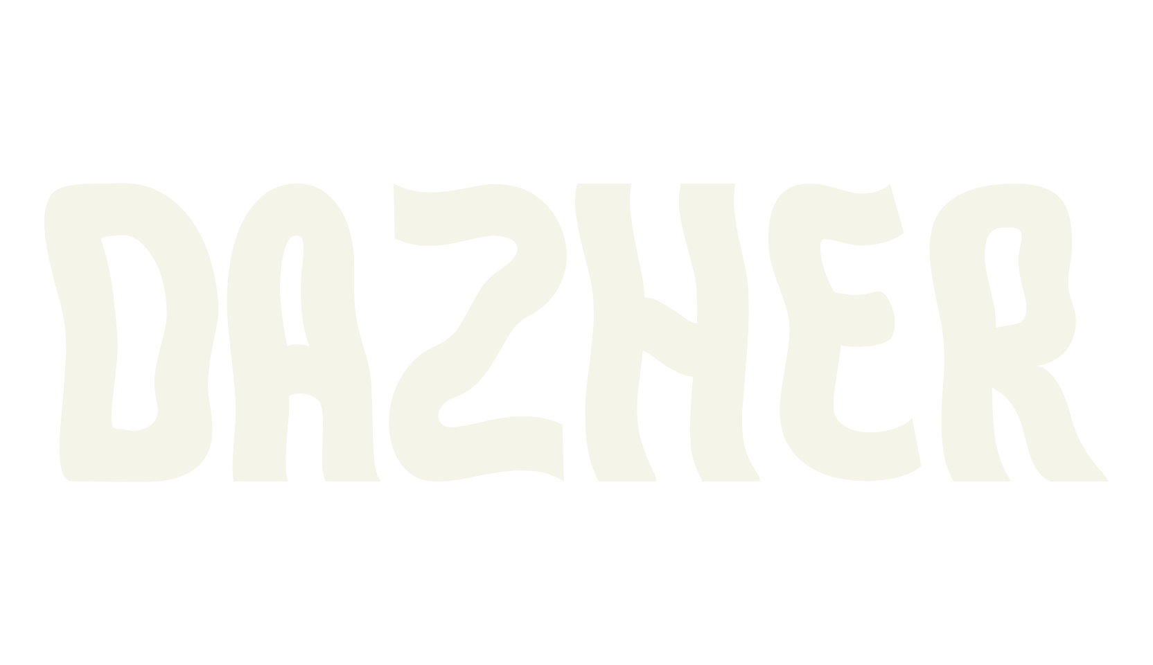 DAZHER, wavy font preview