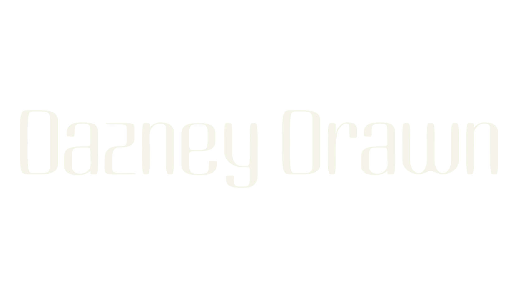 Dazney Drawn, techno font preview