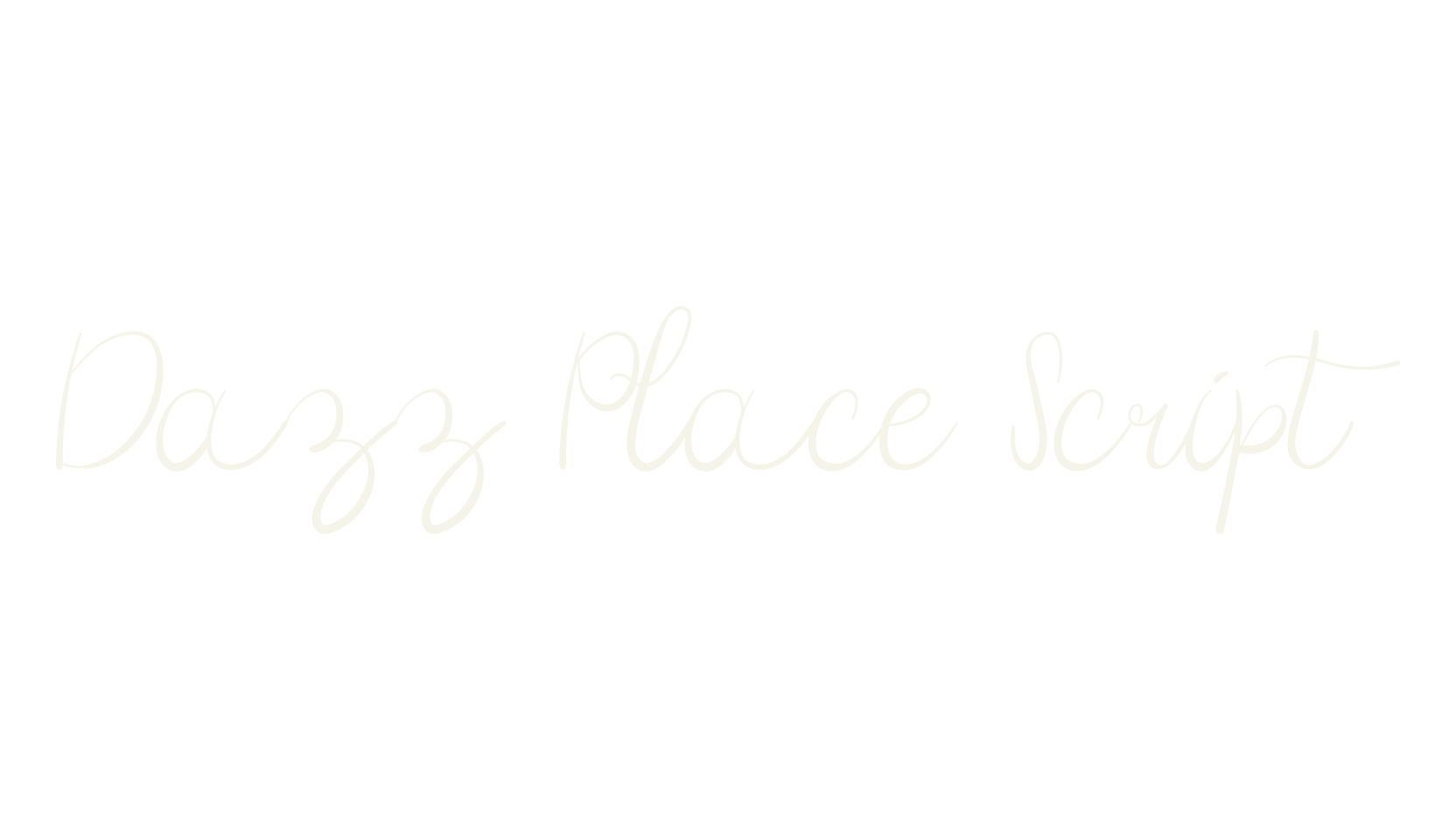 Dazz Place Script, calligraphy font preview