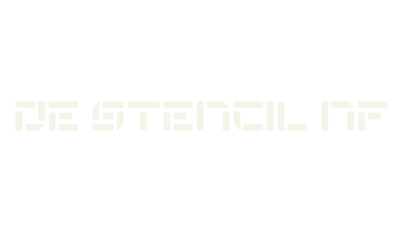 De Stencil NF, display market font preview