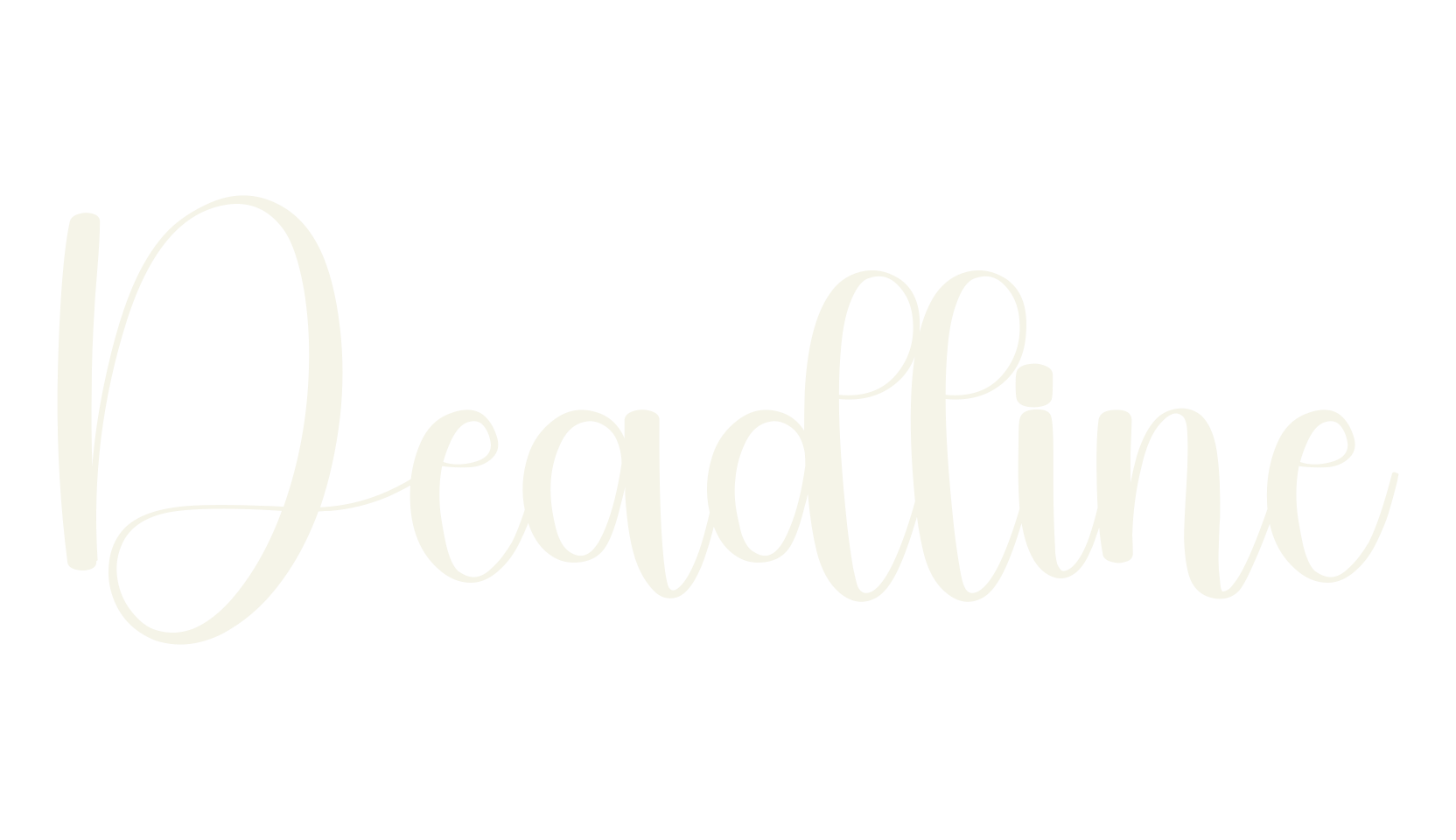 Deadline, handwriting font preview