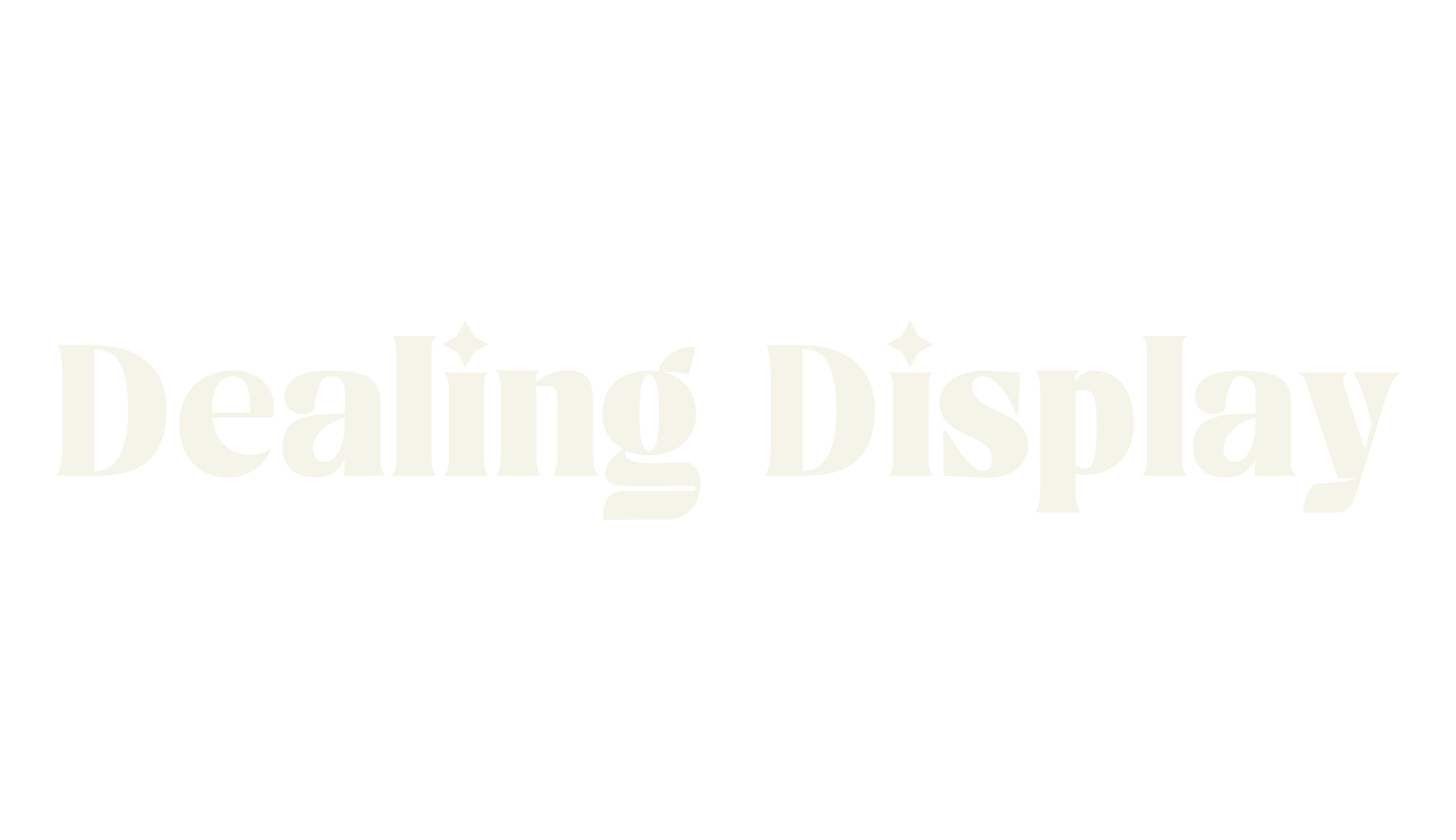 Dealing Display, serif font preview