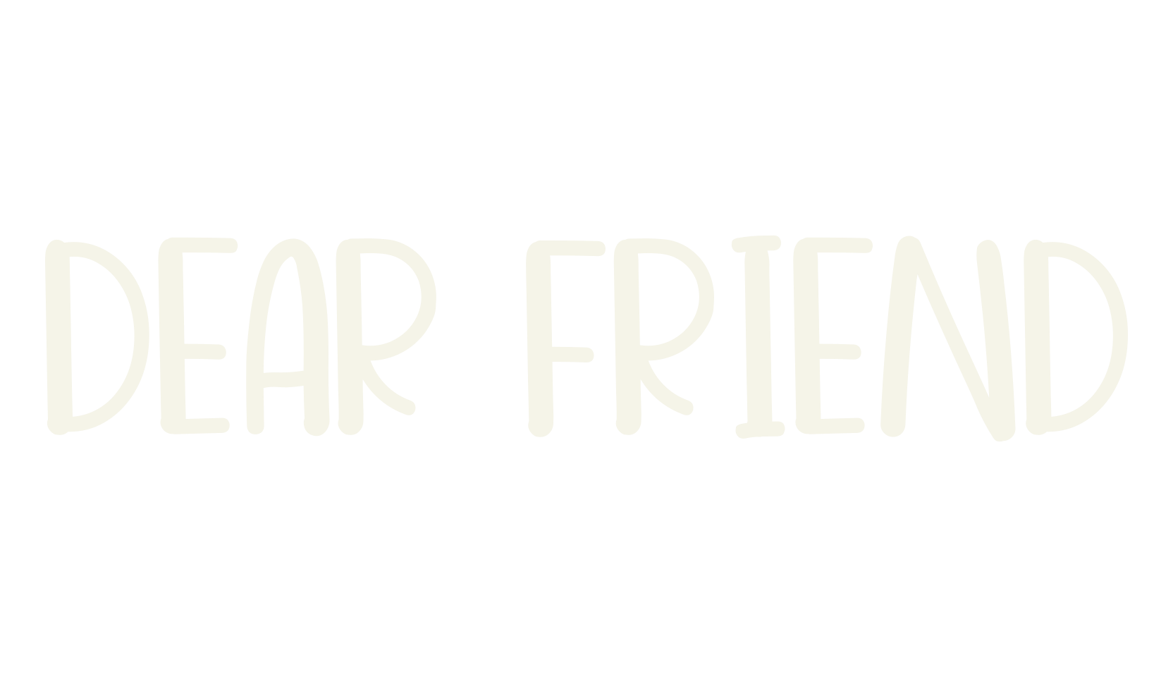 Dear Friend, cute font preview