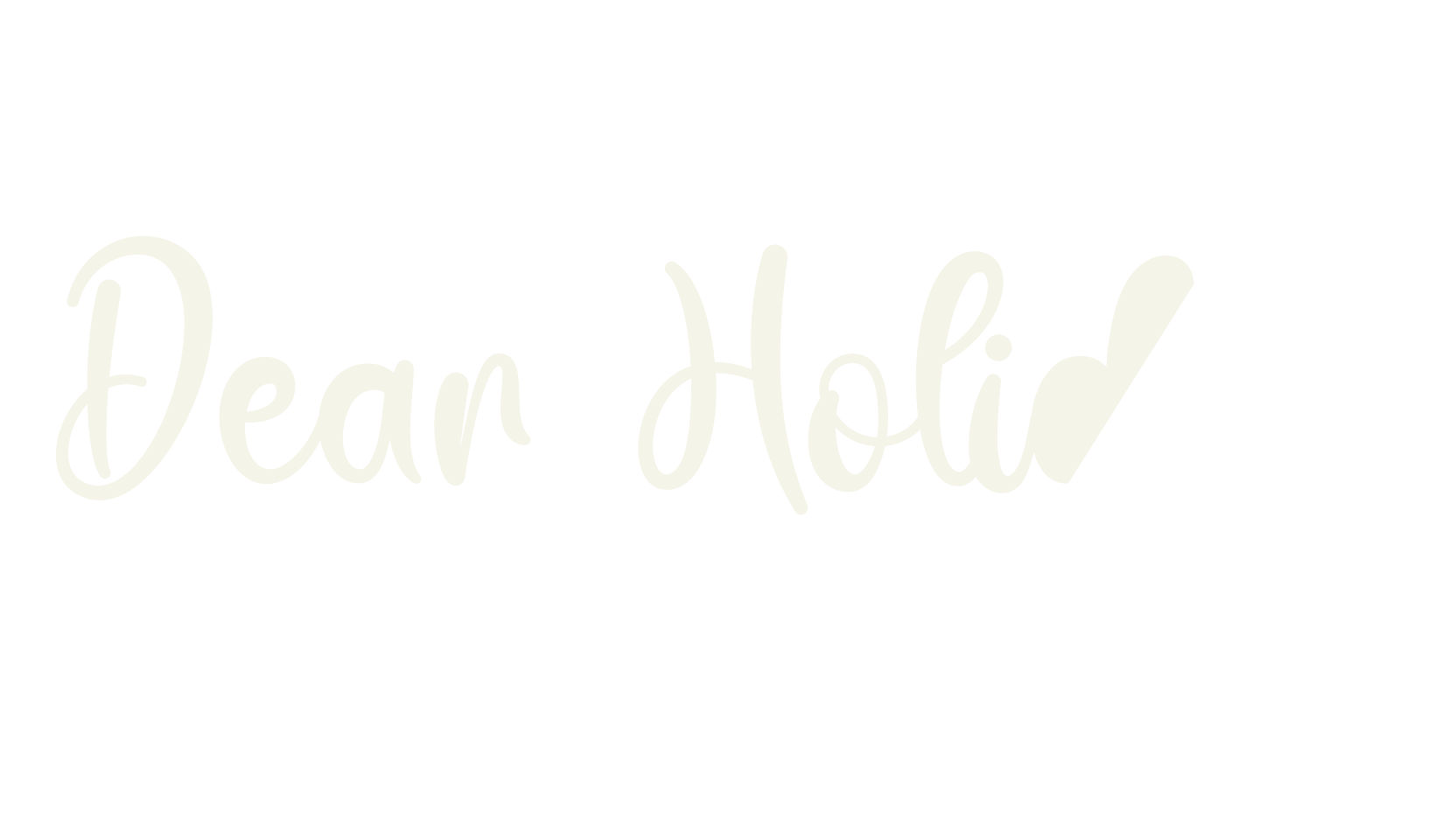 Dear Holiday, cursive font preview
