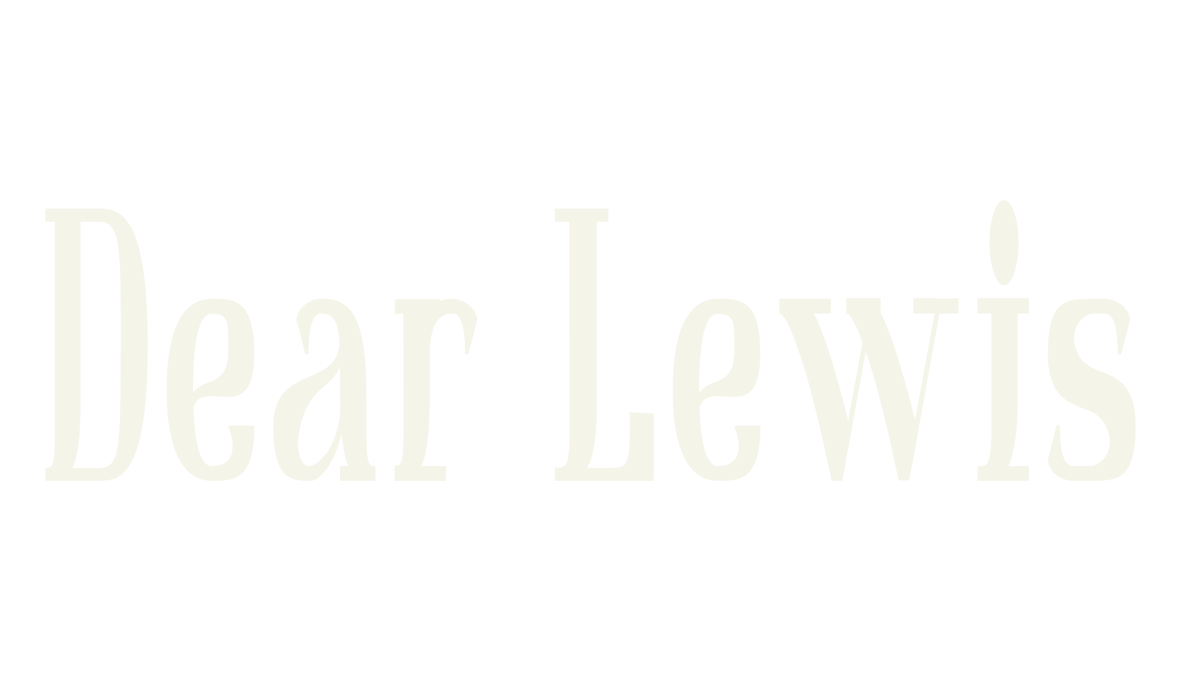 Dear Lewis, lettering font preview