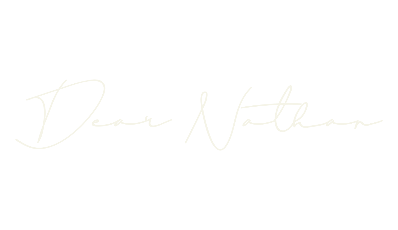 Dear Nathan, signature font preview