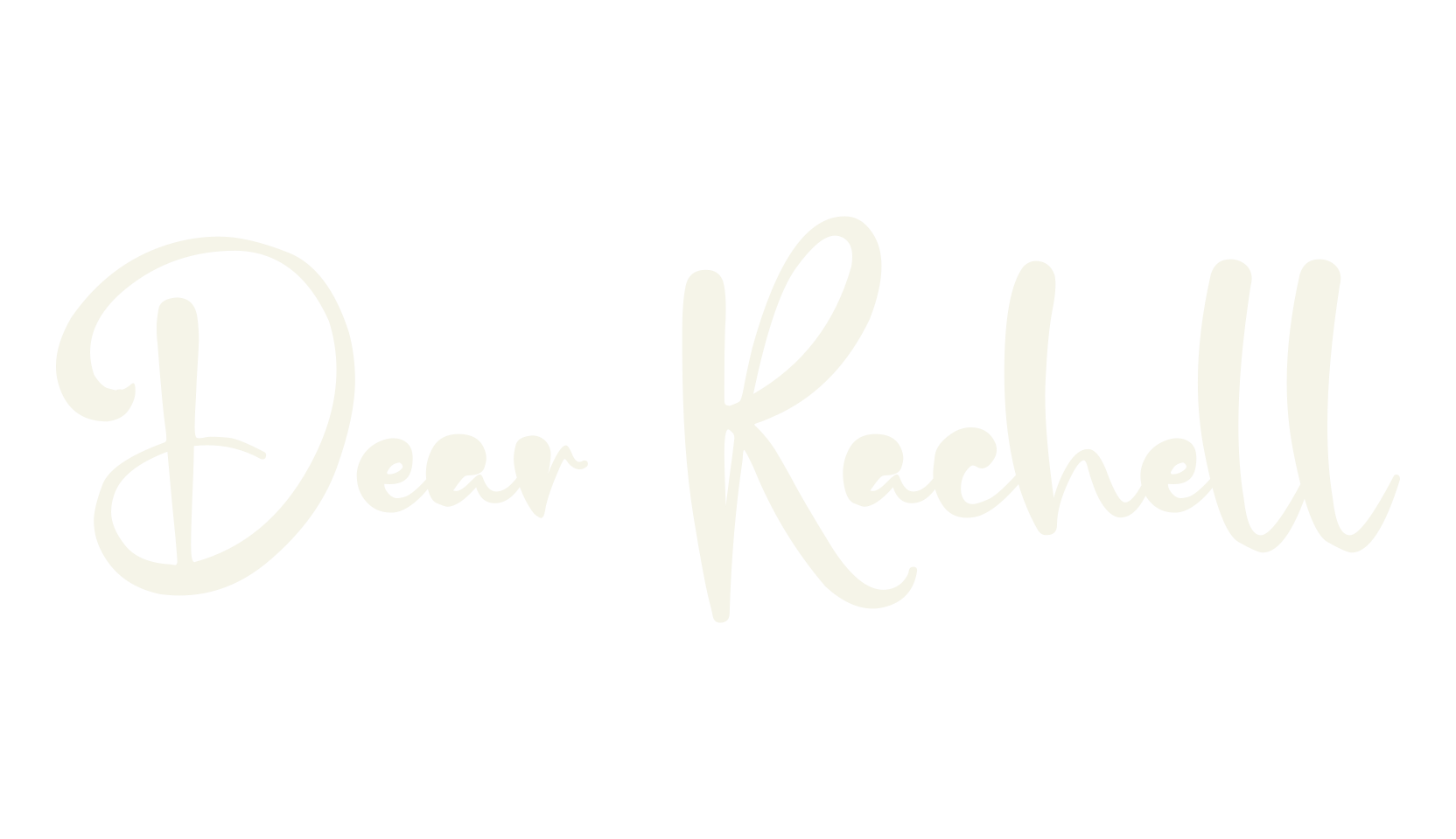 Dear Rachell, lettering font preview