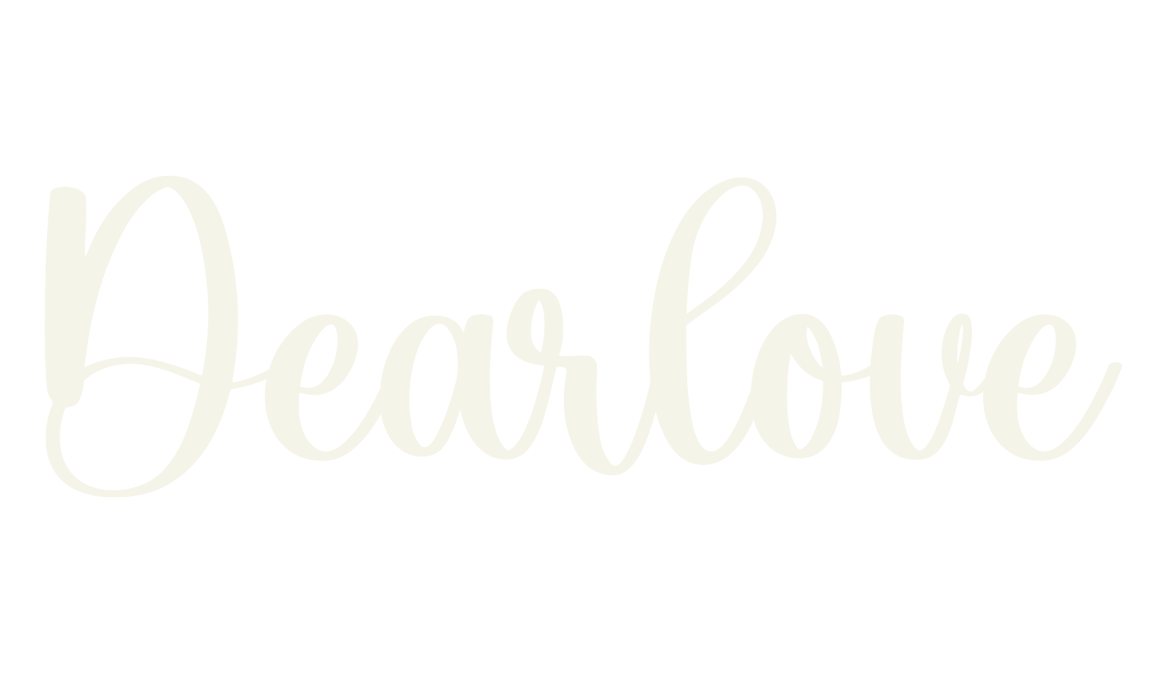 Dearlove, calligraphy font preview
