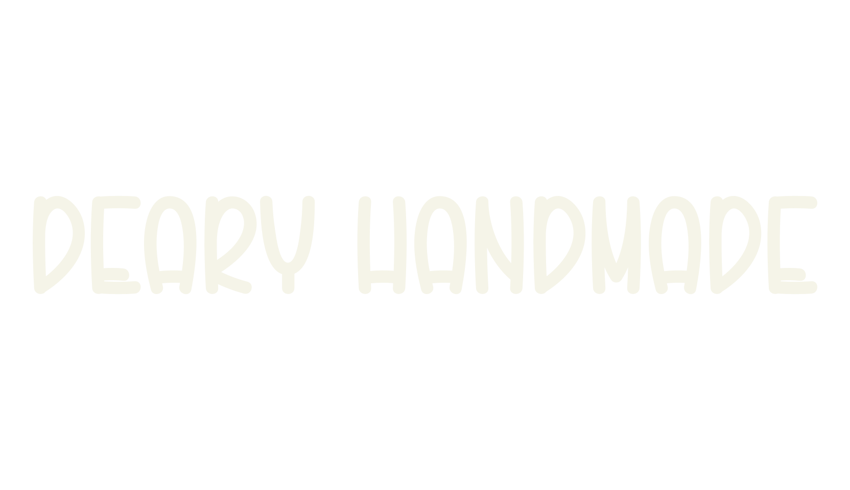 Deary Handmade, modern font preview
