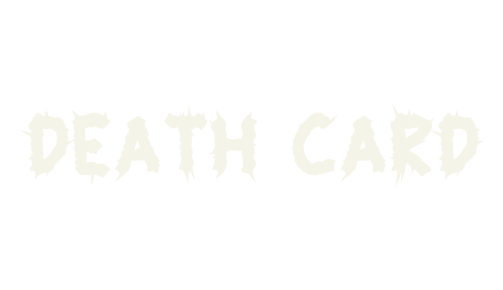 Death Card, creepy font preview