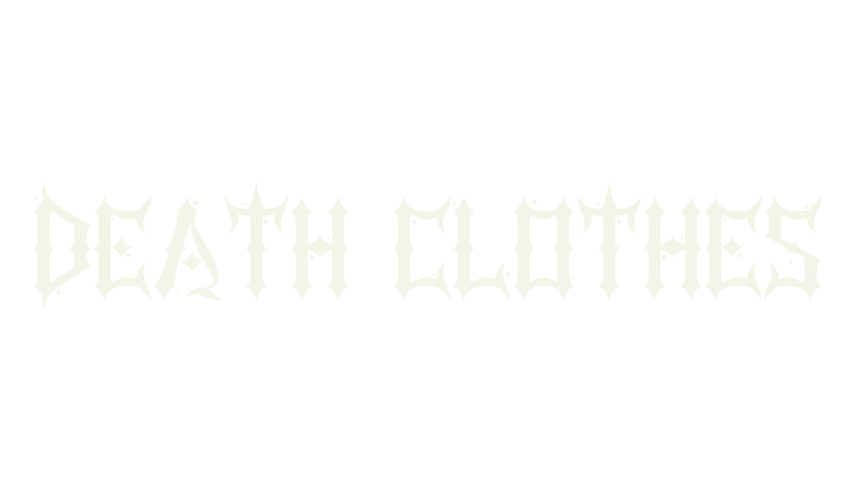 Death Clothes, blackletter font preview