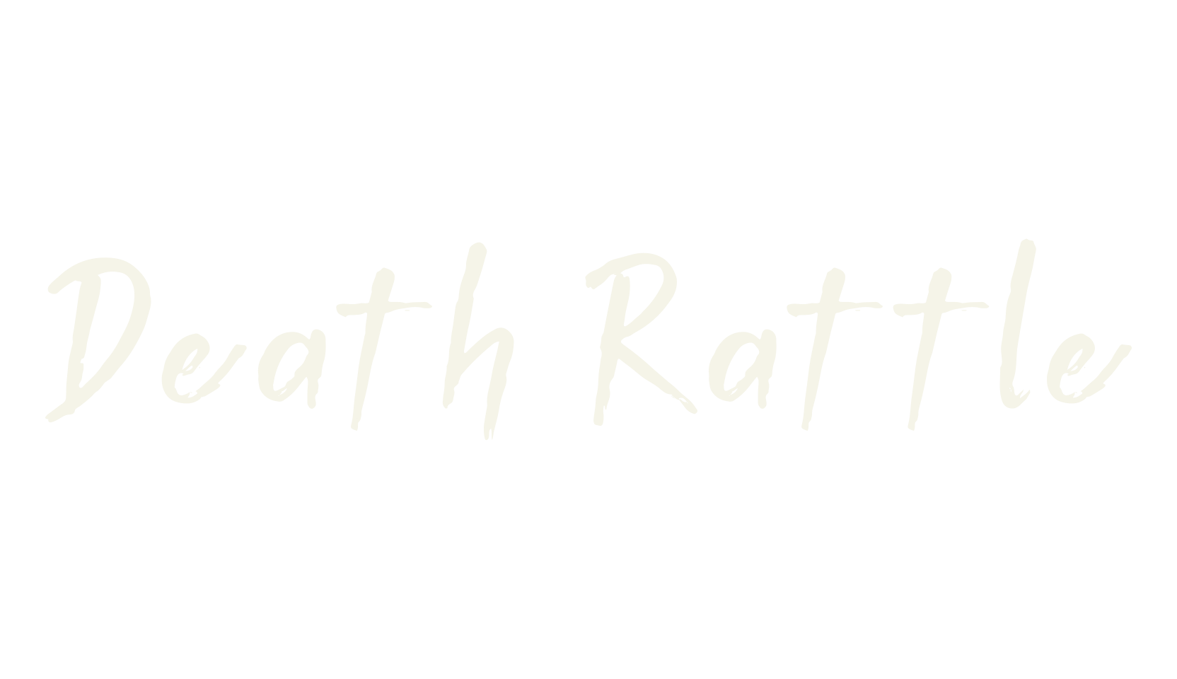 Death Rattle, spooky font preview