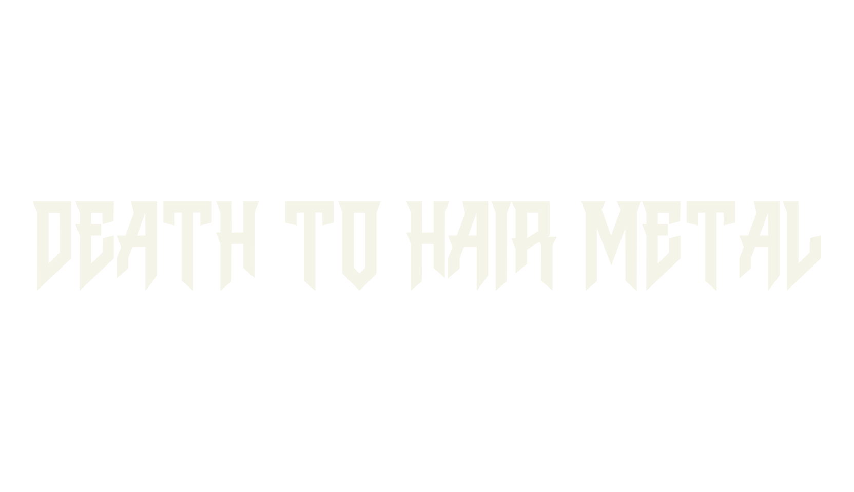 Death to Hair Metal, display market font preview