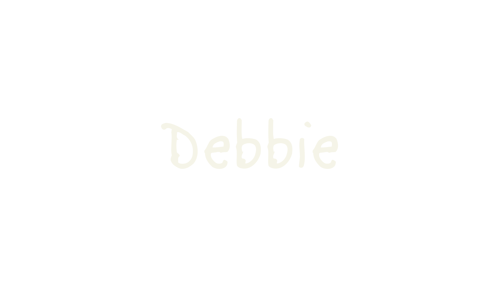Debbie, handwritten font preview