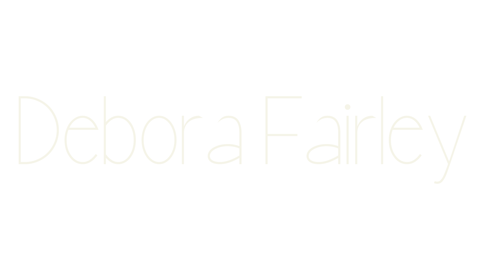 Debora Fairley, modern font preview