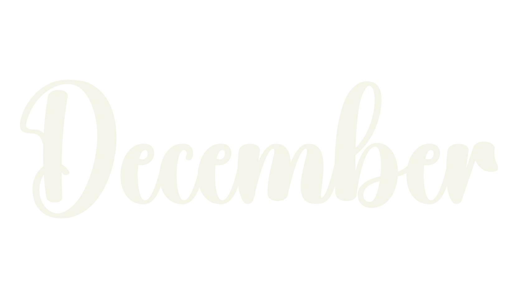 December, calligraphy font preview