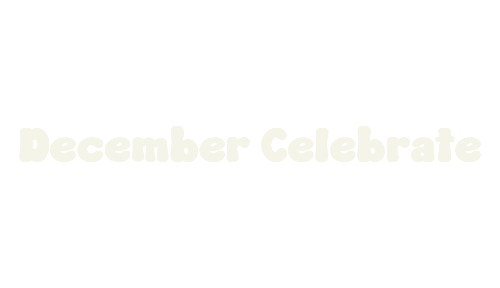 December Celebrate, fancy font preview
