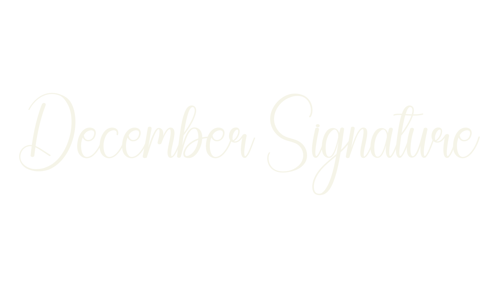 December Signature, calligraphy font preview