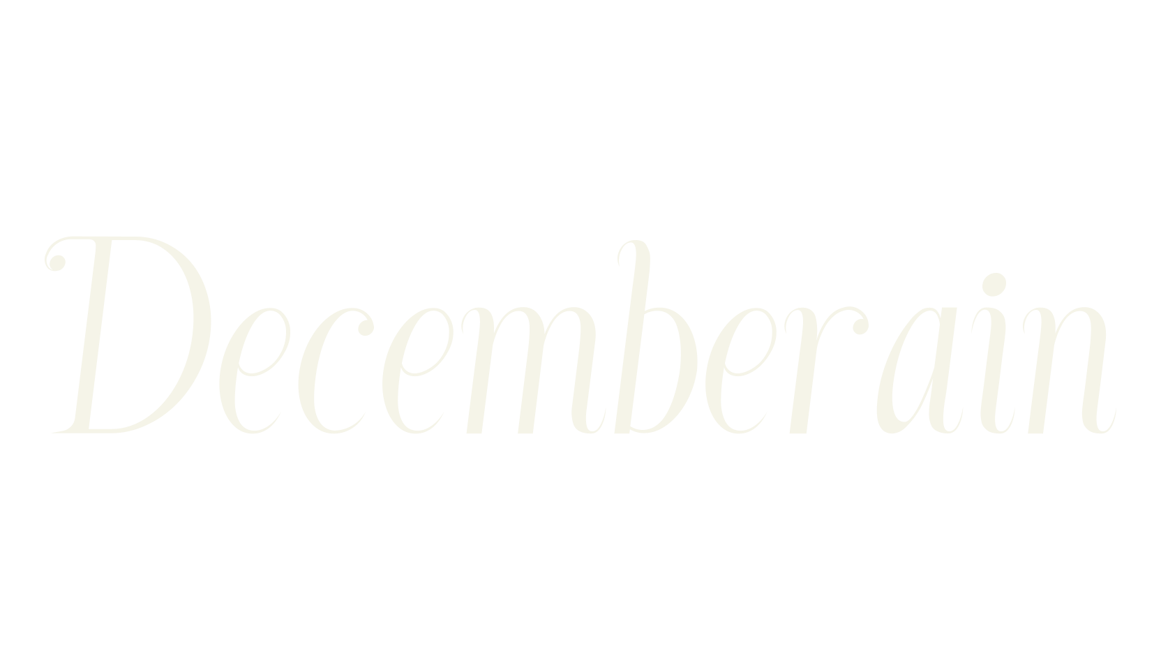Decemberain, serif font preview