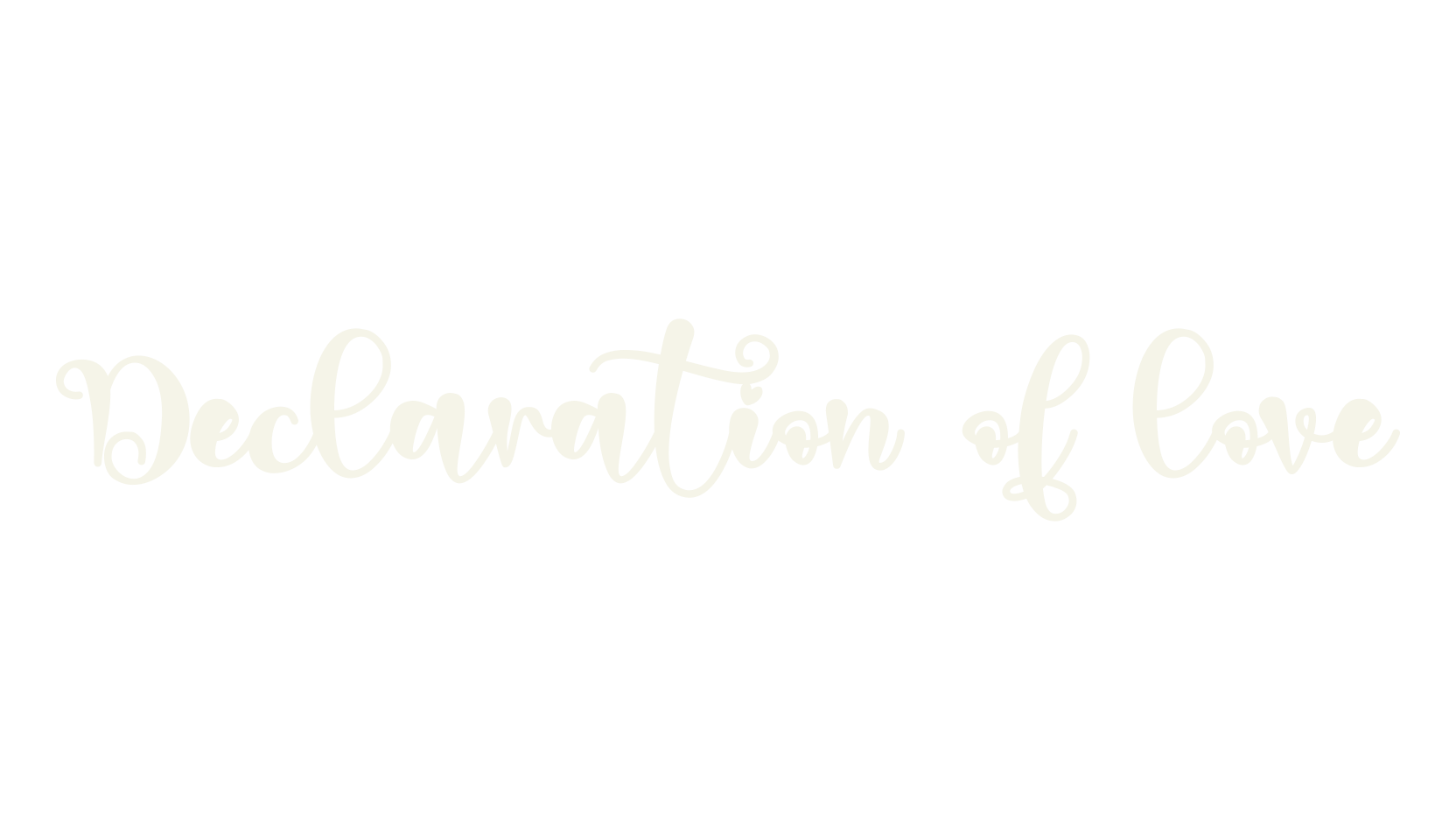 Declaration of love, calligraphy font preview