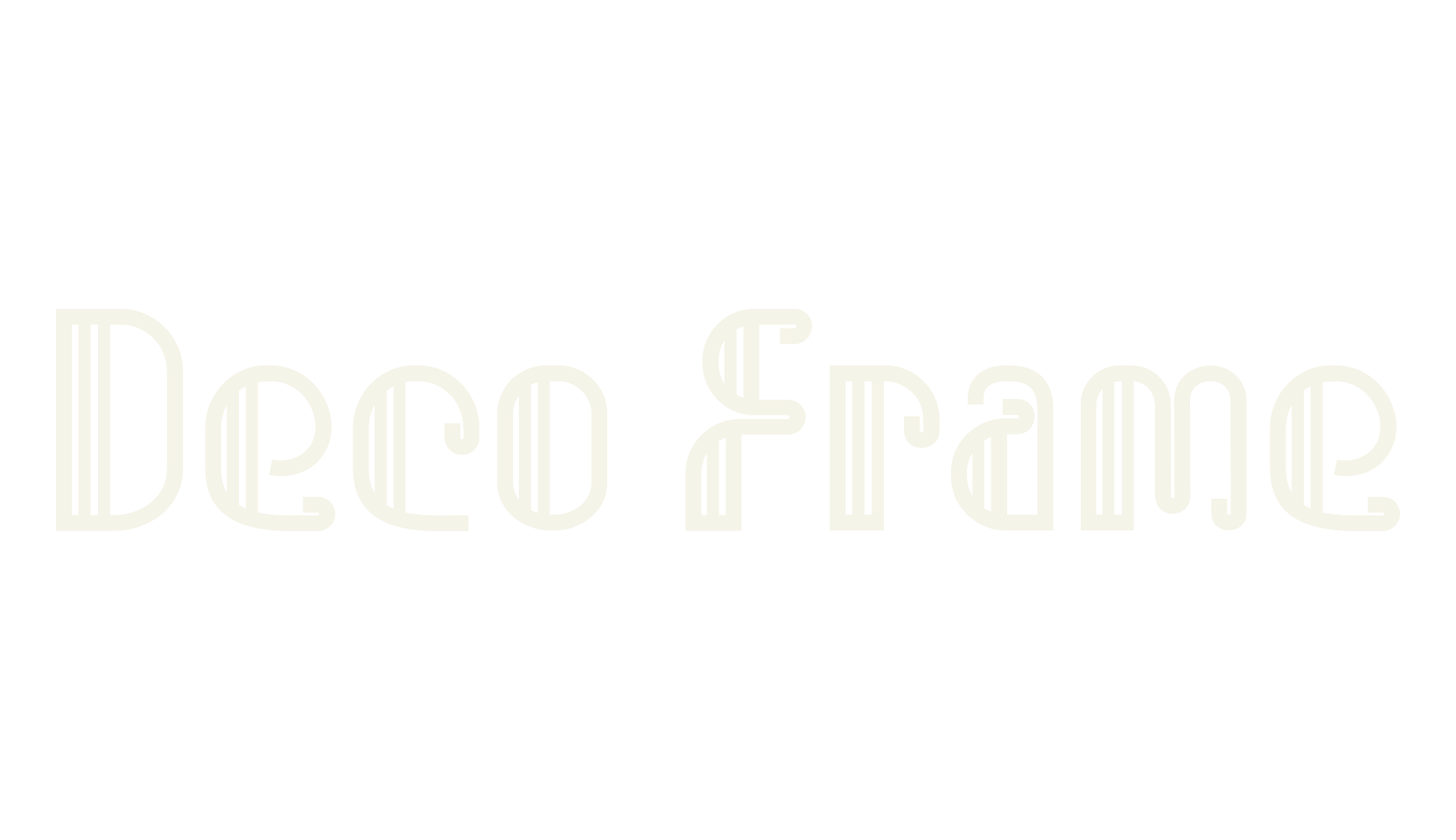 Deco Frame, display market font preview